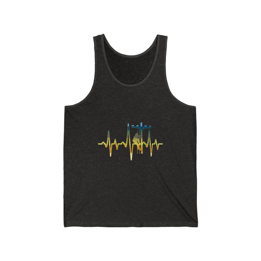 Lineman Tank - Lineman Heartbeat - colored chrome