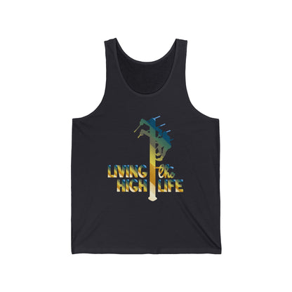 Lineman T-shirt - living the high life - colored chrome