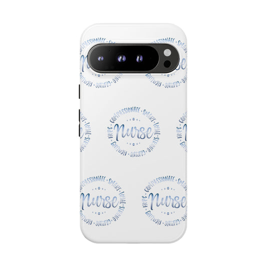 Google Pixel Tough Case - Nurse Circle  - White