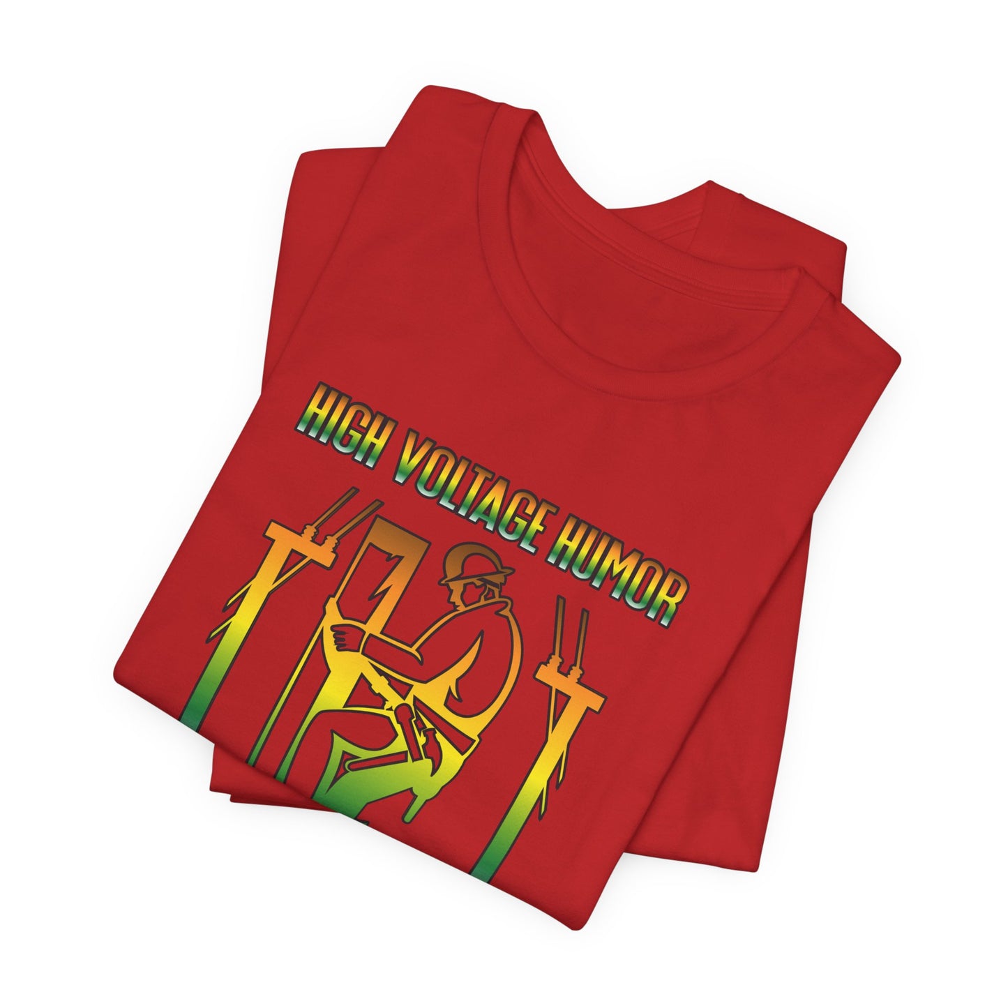 Lineman T-shirt - High Voltage Humor Shockingly Good Lines-gradient