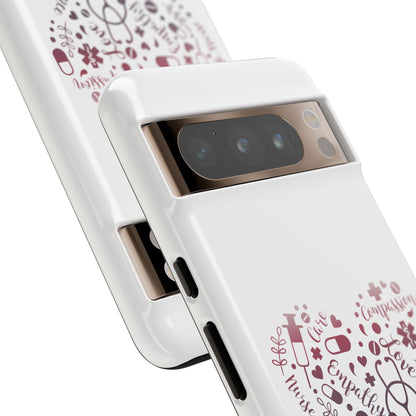 Google Pixel Tough Case - Monogram Heart 1 - White