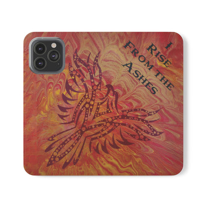 Faux Leather Wallet Phone Case - iPhone & Galaxy - I Rise From the Ashes